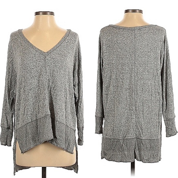 KORYE V Neck Grey Pullover Lightweight Oversized Sweater. Size S, M & XL. P - Picture 3 of 5